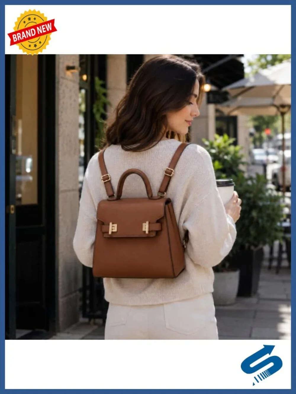 Large PU Leather Shoulder Tote Handbag for Women Work Travel